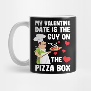 Funny Pizza Box Guy Anti Valentine´s Day Gift Mug